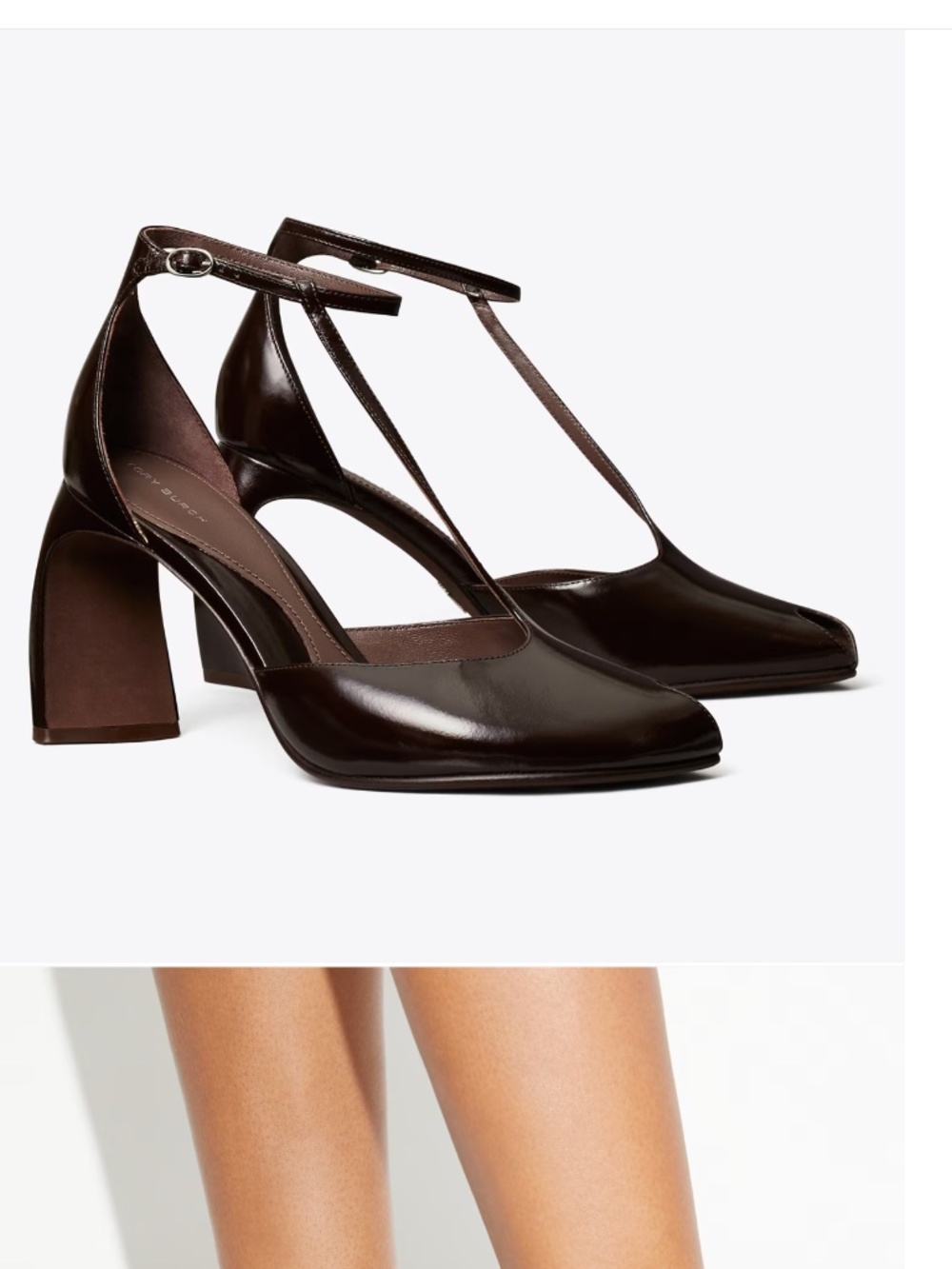 Tory Burch T-Strap Peep Toe Heels (Fall 2025)